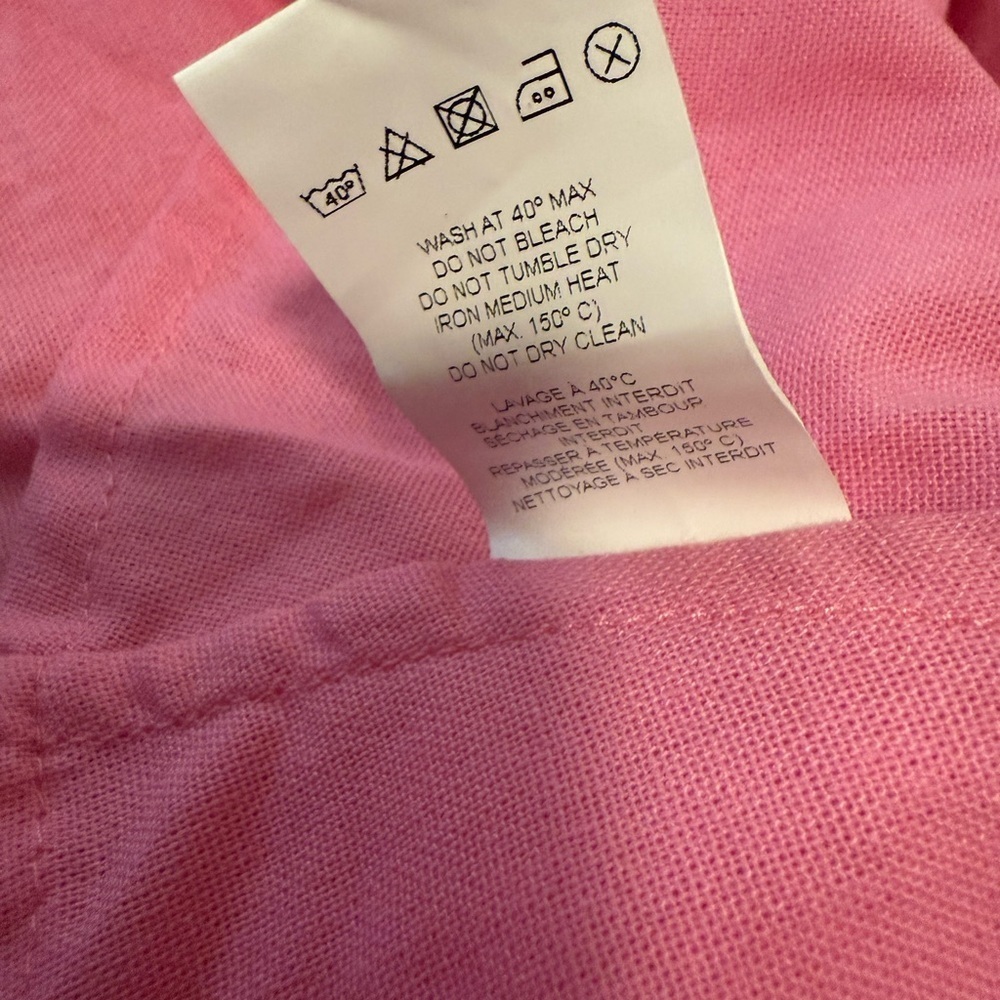 Deluc Pink Wrap Ruffled Linen Sundress - Picture 6 of 8